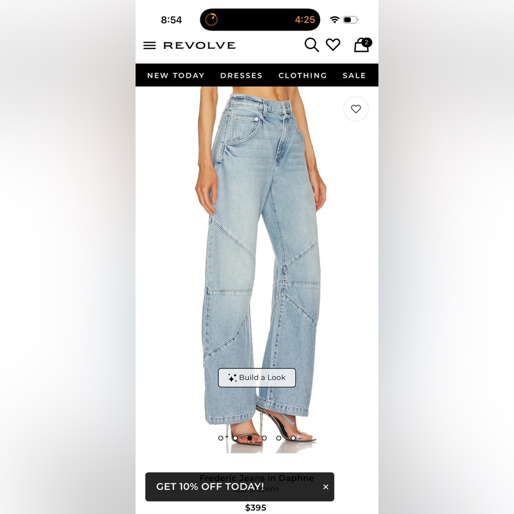 EB Denim Frederic Jeans in Daphne light wash horseshoe pants size 25 - Picture 3 of 6